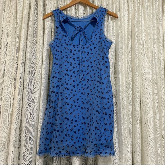 Abercrombie & Fitch blue lightweight gauzy sleeveless summer dress. - Picture 2 of 7